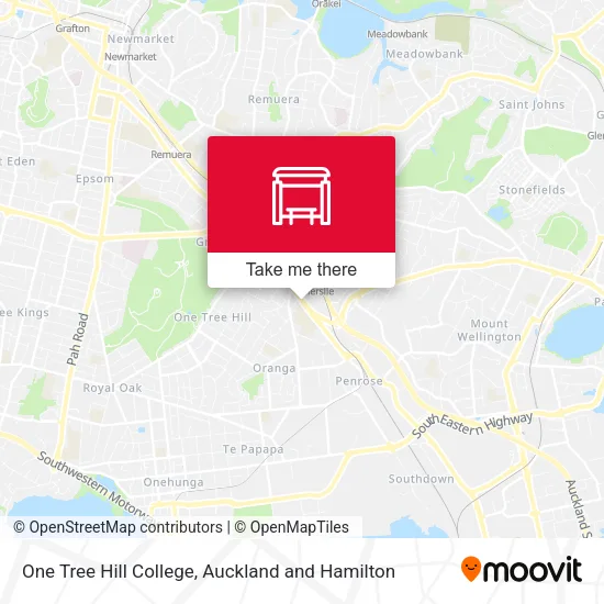 One Tree Hill College map