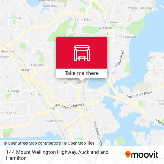 144 Mount Wellington Highway map