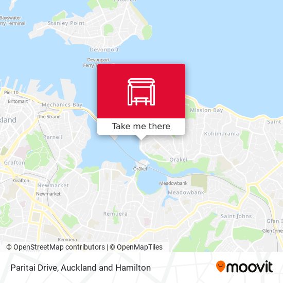 Paritai Drive map