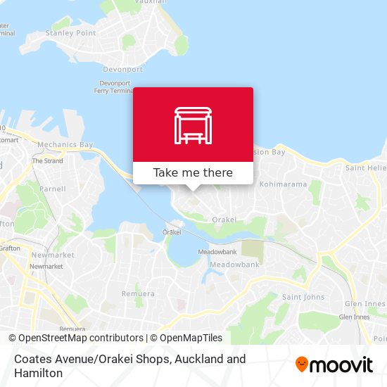 Coates Avenue/Orakei Shops map