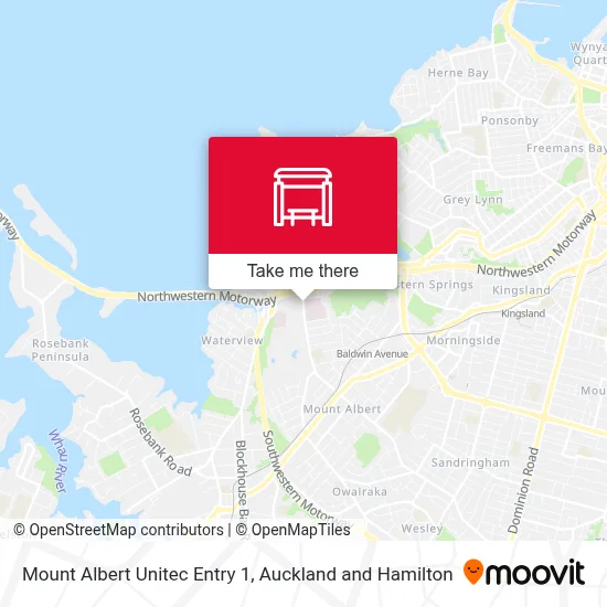 Mount Albert Unitec Entry 1 map