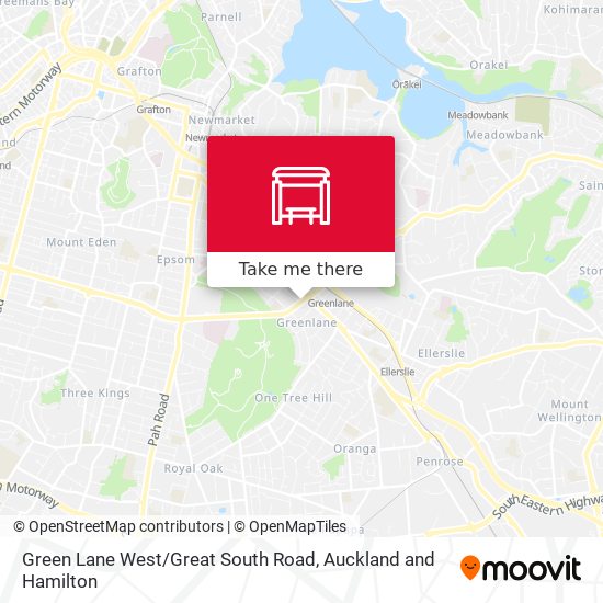 Green Lane West / Great South Road map