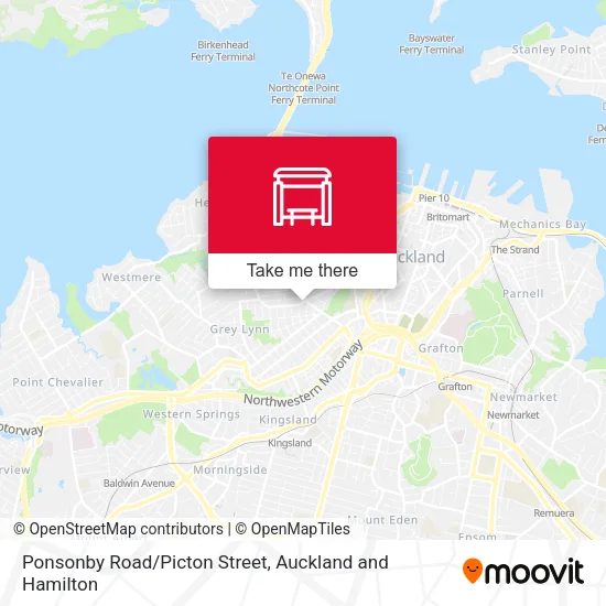 Ponsonby Road/Picton Street map