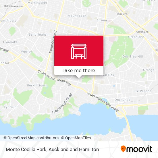 Monte Cecilia Park map