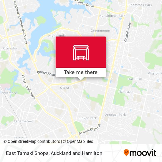 East Tamaki Shops stop Routes, Schedules, and Fares