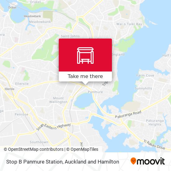 Stop B Panmure Station map