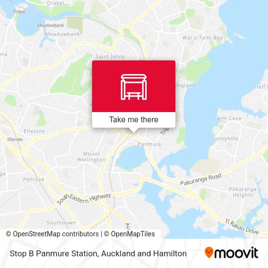 Stop B Panmure Station map