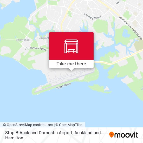 Stop B Auckland Domestic Airport map