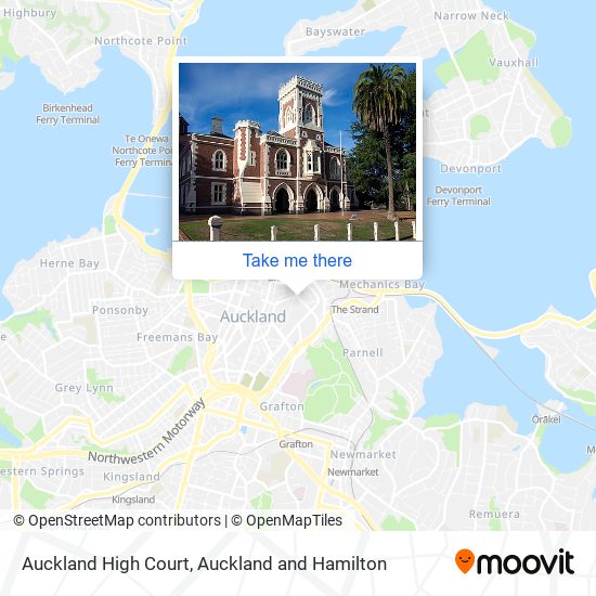 Auckland High Court map