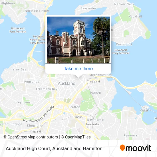 Auckland High Court map