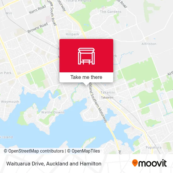 Waituarua Drive map