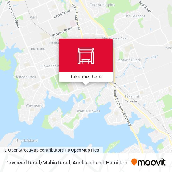 Coxhead Road/Mahia Road map