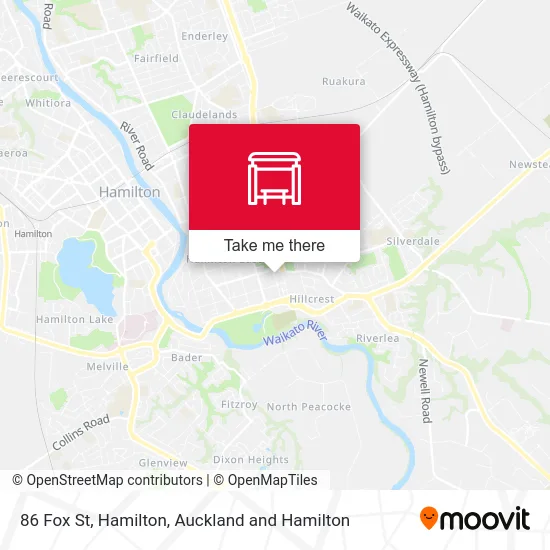 86 Fox St, Hamilton map