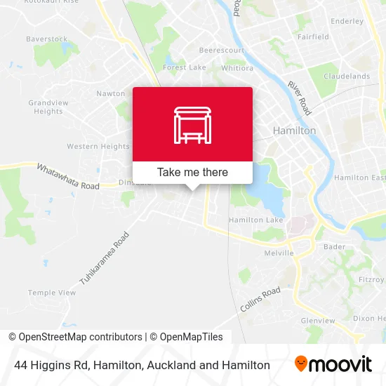 44 Higgins Rd, Hamilton map