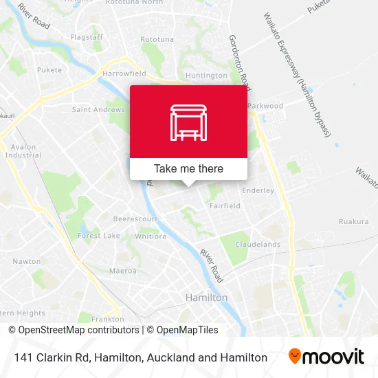141 Clarkin Rd, Hamilton map