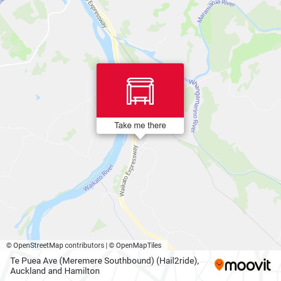 Te Puea Ave (Meremere Southbound) (Hail2ride) map