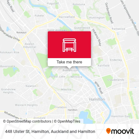 448 Ulster St, Hamilton map