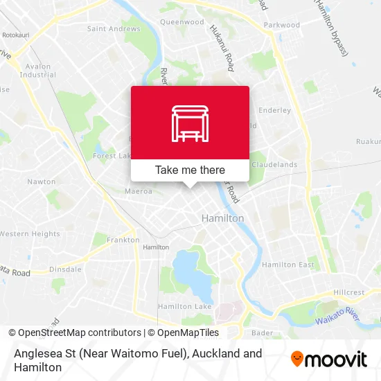 Anglesea St (Near Waitomo Fuel) map