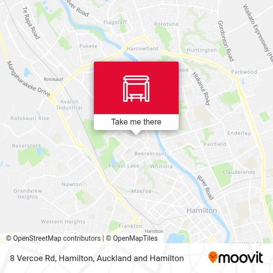 8 Vercoe Rd, Hamilton map
