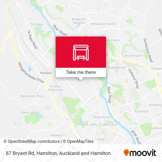 87 Bryant Rd, Hamilton map