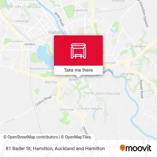 81 Bader St, Hamilton map