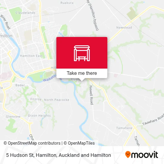 5 Hudson St, Hamilton map
