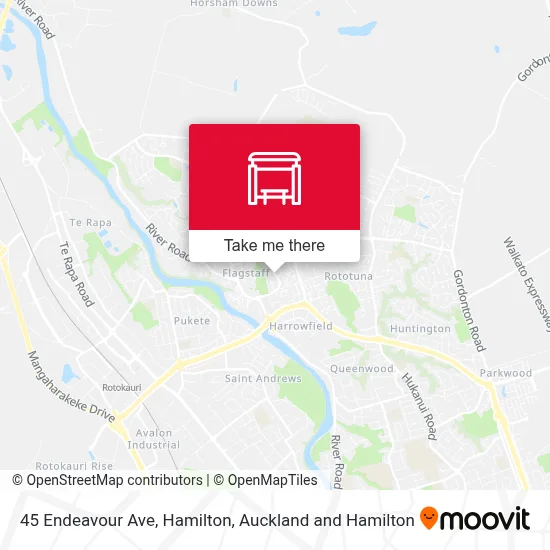 45 Endeavour Ave, Hamilton map
