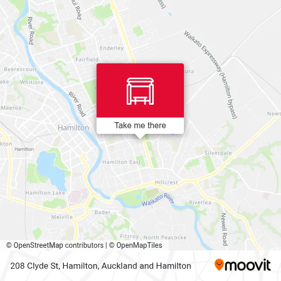 208 Clyde St, Hamilton map