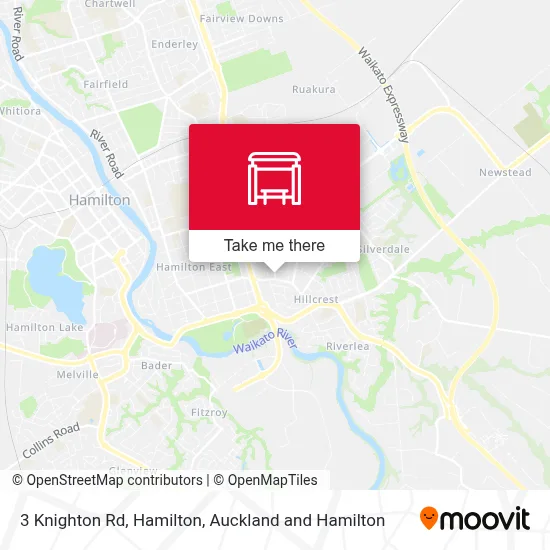 3 Knighton Rd, Hamilton map