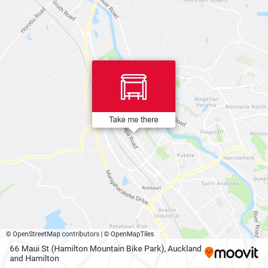 66 Maui St (Hamilton Mountain Bike Park) map