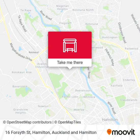 16 Forsyth St, Hamilton map