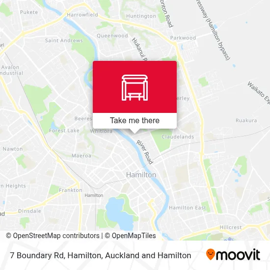 7 Boundary Rd, Hamilton map