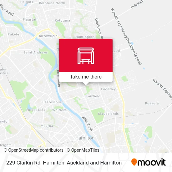 229 Clarkin Rd, Hamilton map