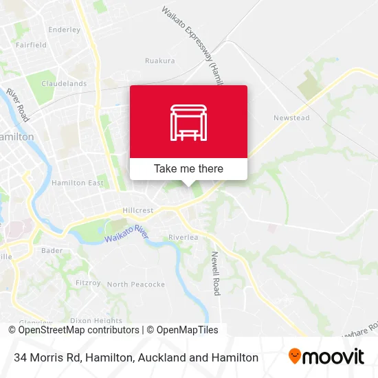 34 Morris Rd, Hamilton map