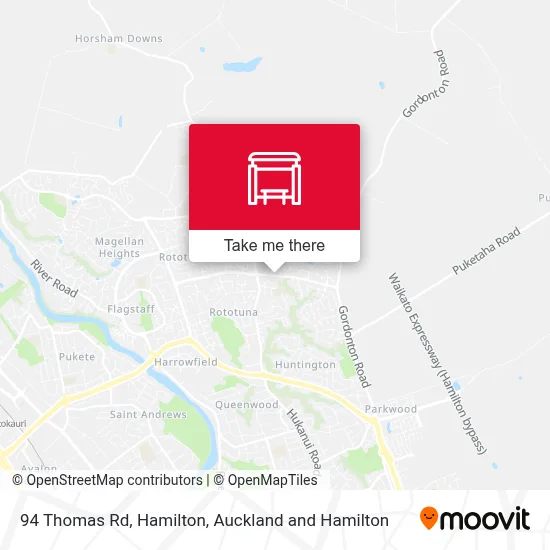 94 Thomas Rd, Hamilton map