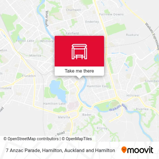 7 Anzac Parade, Hamilton map
