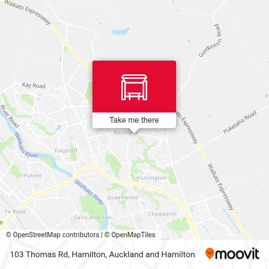 103 Thomas Rd, Hamilton map