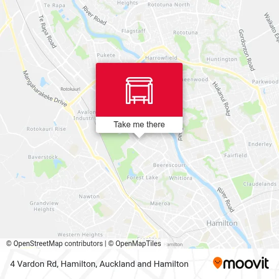 4 Vardon Rd, Hamilton map