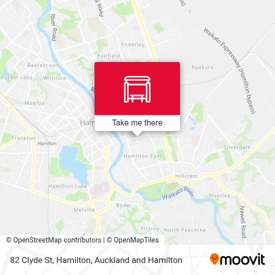 82 Clyde St, Hamilton map