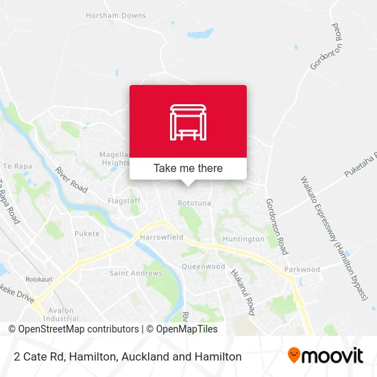 2 Cate Rd, Hamilton map