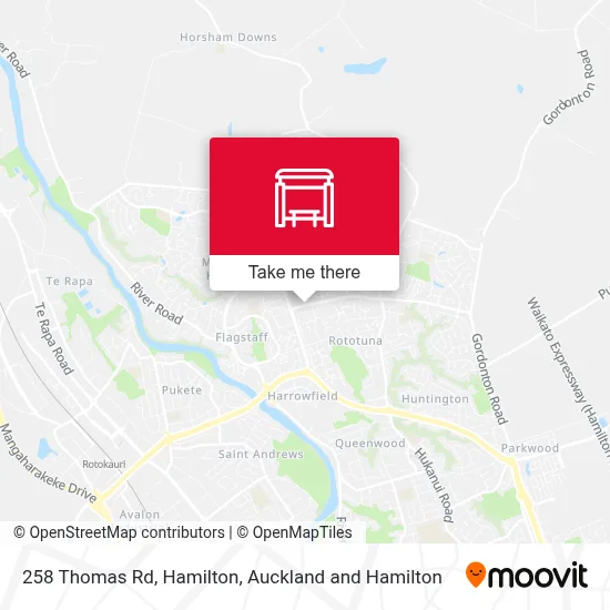 258 Thomas Rd, Hamilton map