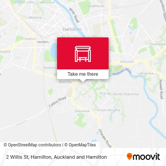 2 Willis St, Hamilton map