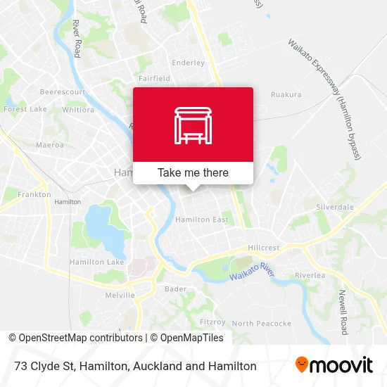 73 Clyde St, Hamilton map