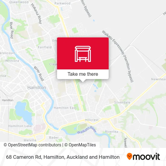68 Cameron Rd, Hamilton map
