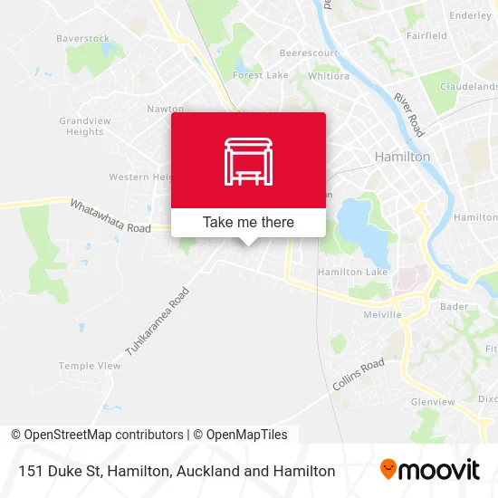 151 Duke St, Hamilton map