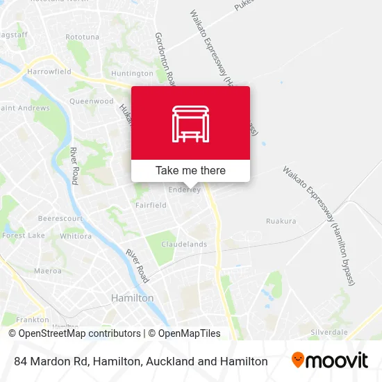 84 Mardon Rd, Hamilton map