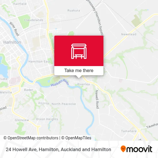 24 Howell Ave, Hamilton map