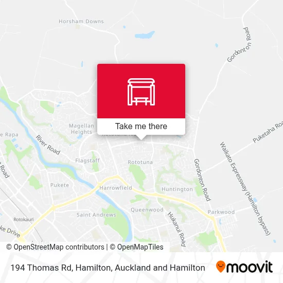 194 Thomas Rd, Hamilton map