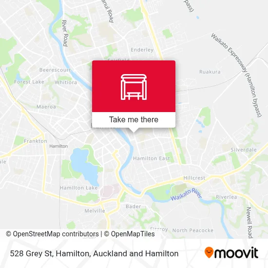 528 Grey St, Hamilton map