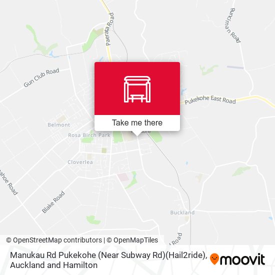 Manukau Rd Pukekohe (Near Subway Rd)(Hail2ride) map